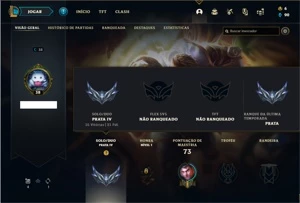 Conta prata 4 com 32 Champs e 12 Skins - League of Legends LOL