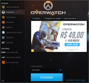 Conta Blizzard - Varios jogos com char top + Saldo de 180,00