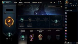 PLAT3 MMR D5 LVL178 SKINS 121 FALTANDO 7 CHAMPS 23K E. AZUL - League of Legends LOL