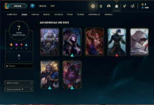 Conta Unranked com 36 Champs e 7 Skins + 1 Fragmento - League of Legends LOL