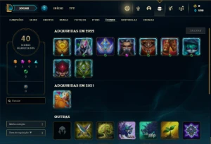 Conta Unranked com 36 Champs e 7 Skins + 1 Fragmento - League of Legends LOL