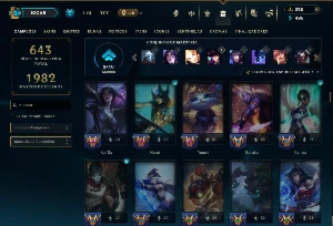 Esmeralda 4 com 130 Champs e 72 Skins ( SUP / ADC ) - League of Legends LOL