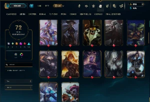 Esmeralda 4 com 130 Champs e 72 Skins ( SUP / ADC ) - League of Legends LOL