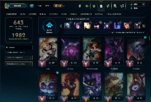 Esmeralda 4 com 130 Champs e 72 Skins ( SUP / ADC ) - League of Legends LOL