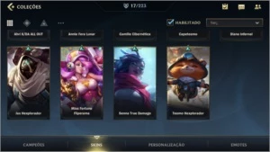 [barato] conta wild rift 17 skins - League of Legends: Wild Rift LOL WR