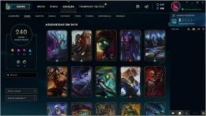 Conta de lol, nivel 250, 240 skins - League of Legends