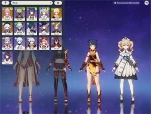 Conta Yae Miko + Qiqi, AR25, aniversário - Genshin Impact