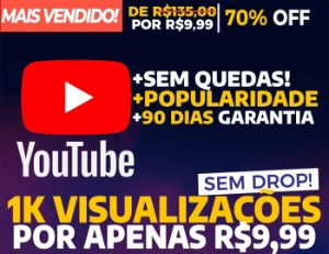 [Promoção] 100 Visualizações Youtube por apenas R$ 0,99 - Redes Sociais