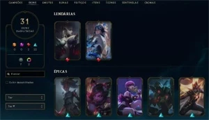 CONTA LEAGUE OF LEGENDS E WILD RIFT LOL