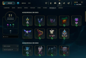 Conta lol lv566, 359 skins, elo esmeralda 4 e primeiro dono! - League of Legends