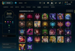 Conta lol lv566, 359 skins, elo esmeralda 4 e primeiro dono! - League of Legends