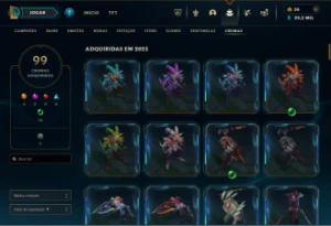 Conta lol lv566, 359 skins, elo esmeralda 4 e primeiro dono! - League of Legends