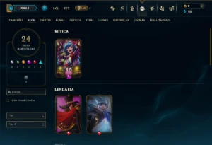 Diamante 4 com 80 Champs e 24 Skins - League of Legends LOL