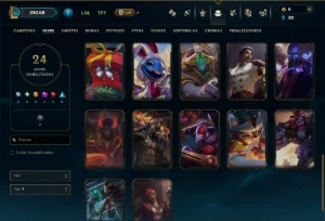 Diamante 4 com 80 Champs e 24 Skins - League of Legends LOL