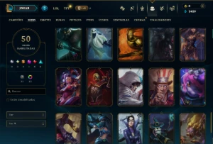 Unranked com 100 Champs e 50 Skins ( JG / ADC / MID ) - League of Legends LOL