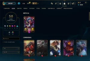 Unranked com 100 Champs e 50 Skins ( JG / ADC / MID ) - League of Legends LOL