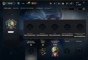 Unranked com 100 Champs e 50 Skins ( JG / ADC / MID )