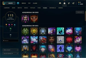 CONTA LOL 57 SKINS - League of Legends: Wild Rift LOL WR