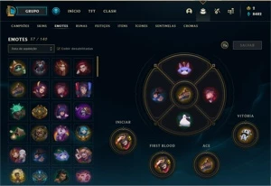 CONTA LOL 57 SKINS - League of Legends: Wild Rift LOL WR