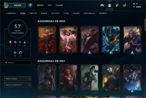 CONTA LOL 57 SKINS - League of Legends: Wild Rift LOL WR