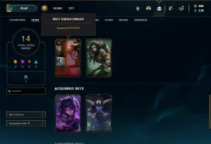 Unranked lv 27 com Kayle Juiza e Singed Pelotão Riot (raras) - League of Legends LOL