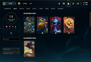 Unranked lv 27 com Kayle Juiza e Singed Pelotão Riot (raras) - League of Legends LOL