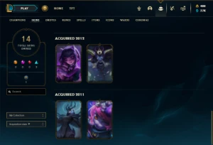 Unranked lv 27 com Kayle Juiza e Singed Pelotão Riot (raras) - League of Legends LOL