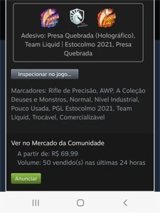 AWP | SOL EM LEÃO (pouco usada) - Counter Strike CS