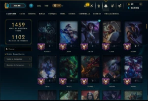 Platina 2 com TODOS os Champs e 366 Skins ( JG / ADC ) - League of Legends LOL