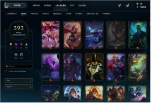 CONTA LEAGUE OF LEGENDS 384 SKINS - RAMUS REI LOL
