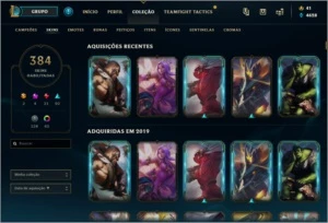 CONTA LEAGUE OF LEGENDS 384 SKINS - RAMUS REI LOL