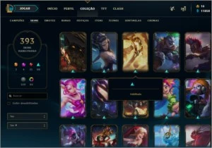 CONTA LEAGUE OF LEGENDS 384 SKINS - RAMUS REI LOL