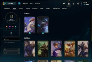 Conta prata 4 com 15 skins e 47 champs (Criada em 2013) - League of Legends LOL