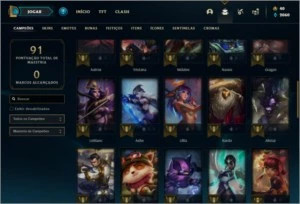 Conta prata 4 com 15 skins e 47 champs (Criada em 2013) - League of Legends LOL