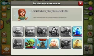 conta clash of clans, centro der vila nivel 9