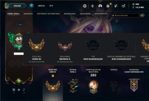 Conta bronze 2 com 120 Champs e 114 Skins ( MAIN MID / ADC ) - League of Legends LOL