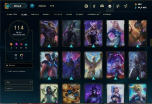 Conta bronze 2 com 120 Champs e 114 Skins ( MAIN MID / ADC ) - League of Legends LOL