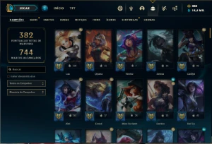 Conta bronze 2 com 120 Champs e 114 Skins ( MAIN MID / ADC ) - League of Legends LOL