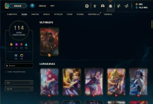 Conta bronze 2 com 120 Champs e 114 Skins ( MAIN MID / ADC ) - League of Legends LOL