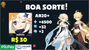🔥 Genshin Impact - AR20+ / 6K de Gemas 🔥
