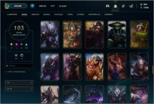 Conta prata 4 com 103 skins e 88 champs - League of Legends LOL