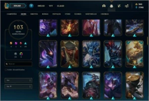 Conta prata 4 com 103 skins e 88 champs - League of Legends LOL