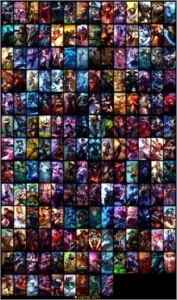 conta league of legends com 90 champions e 177 skins LOL