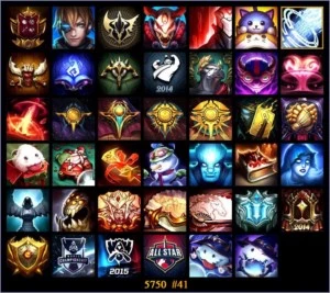 conta league of legends com 90 champions e 177 skins LOL