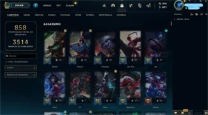 Conta lol - 865 Skins (5 Ult., 22 Prest., 10 Vit.) - Ouro IV - League of Legends
