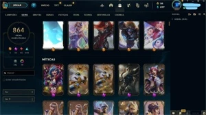 Conta lol - 865 Skins (5 Ult., 22 Prest., 10 Vit.) - Ouro IV - League of Legends