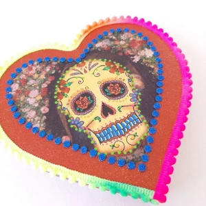 Quadro Box Caveira Mexicana 2 - Artesanato e Personalizados