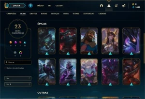 Conta Platina 3 com 72 Champs e 23 Skins - League of Legends LOL