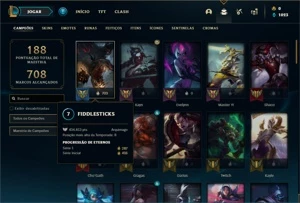 Conta Platina 3 com 72 Champs e 23 Skins - League of Legends LOL