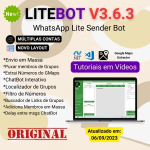 Disparador & ChatBot Leve e Rápido 2023 LiteBot V3.4.7 - Softwares e Licenças